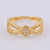 Anillo Trebol Liston Infinito 2.95 g / T7 1/4 Oro Amarillo 18K