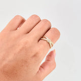 Anillo Trebol Liston Infinito 2.95 g / T7 1/4 Oro Amarillo 18K