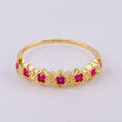 Anillo Rombo Bicircular 1.95 g / T7 3/4 Oro Amarillo 18K