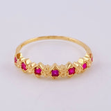 Anillo Rombo Bicircular 1.95 g / T7 3/4 Oro Amarillo 18K