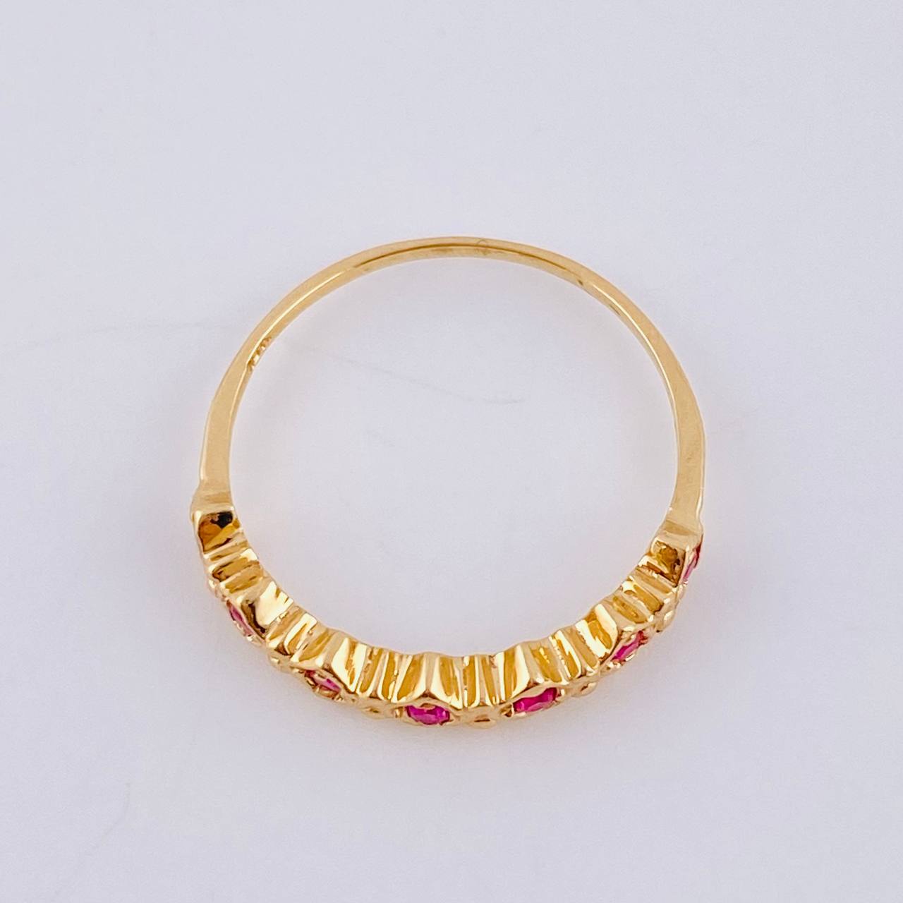 Anillo Rombo Bicircular 1.95 g / T7 3/4 Oro Amarillo 18K