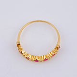 Anillo Rombo Bicircular 1.95 g / T7 3/4 Oro Amarillo 18K