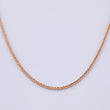 Cadena Franco 2.45 g / 55.6 cm / 1.3 mm Dos Oros Blanco Rosa 18K