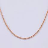 Cadena Franco 2.45 g / 55.6 cm / 1.3 mm Dos Oros Blanco Rosa 18K
