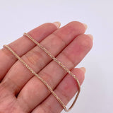 Cadena Franco 7.9g / 55cm / 2.28mm Dos Oros Blanco Rosa 18K