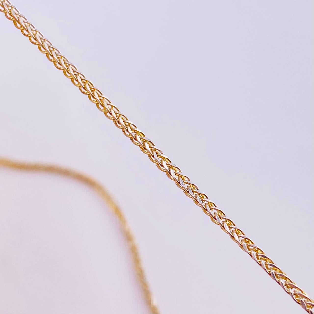 Cadena Franco 2.15 g / 60.5 cm / 1.2 mm Dos Oros Amarillo Blanco 18K