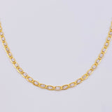 Cadena Plana Diamantada 4.3 g / 60.3 cm / 2.9 mm Dos Oros Amarillo Blanco 18K
