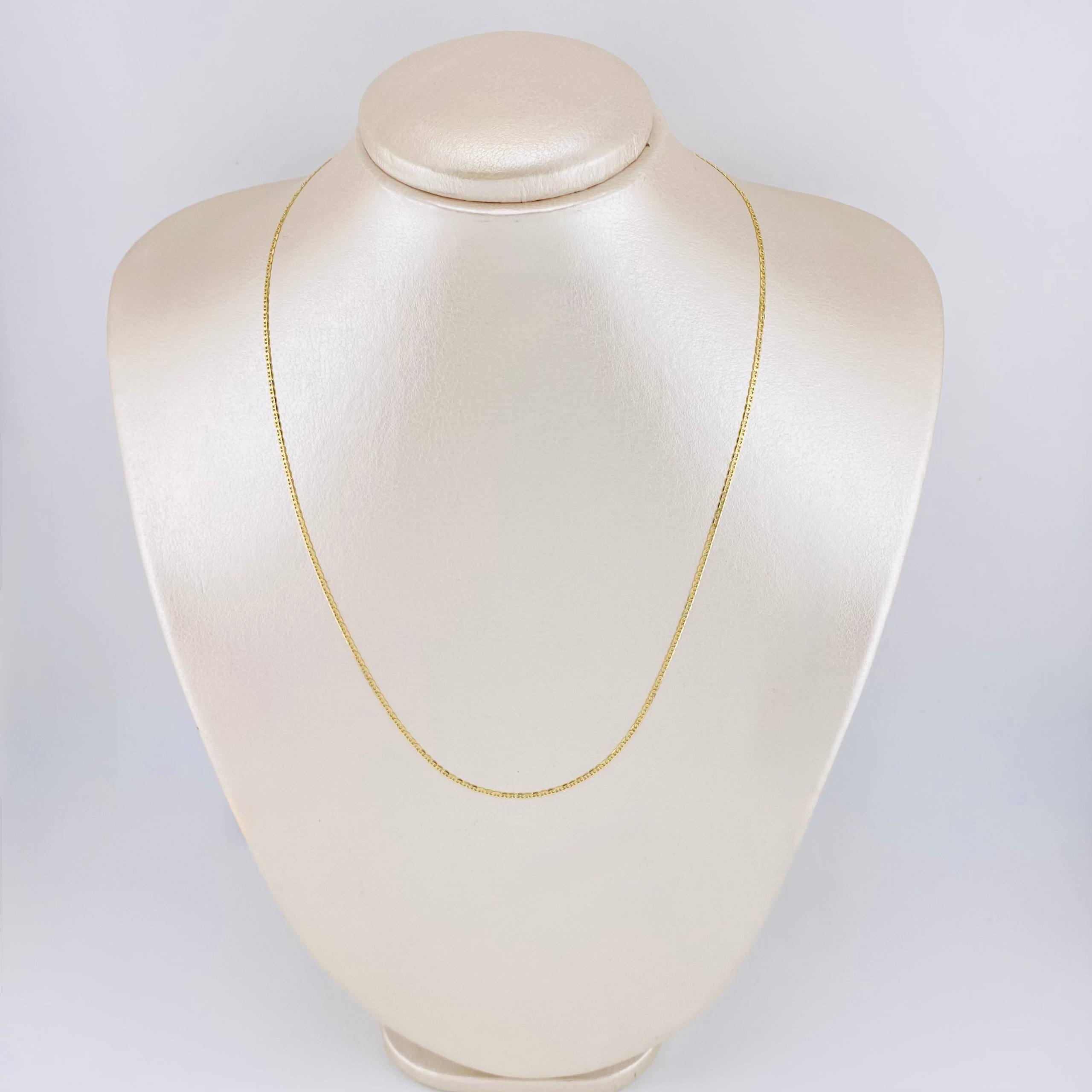 Cadena Escalera Plana 1.7 g / 50 cm / 1.6 mm Oro Amarillo 18K