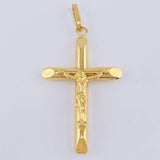 Dije Cruz Cristo Puntas Planas 1.9 g / 4.5 cm Oro Amarillo 18K