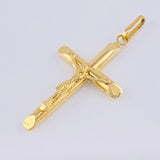 Dije Cruz Cristo Puntas Planas 1.95 g / 4.5 cm Oro Amarillo 18K
