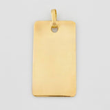 Dije Placa Rectangular 1.45 g / 2.7 cm Oro Amarillo 18K