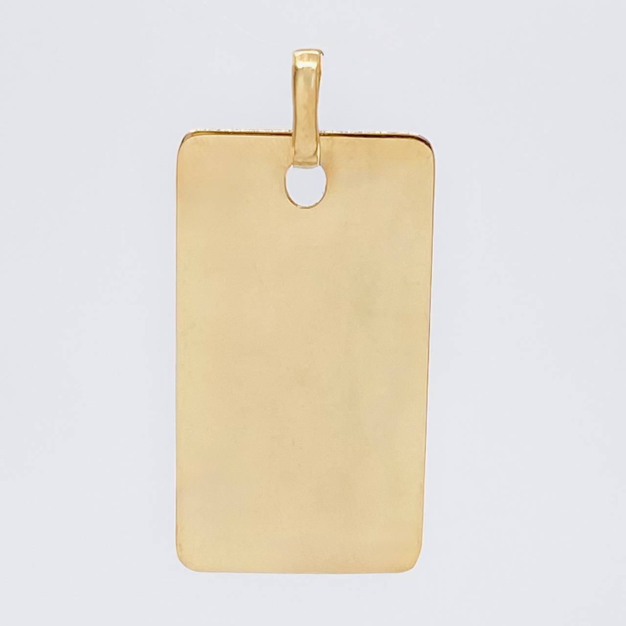 Dije Placa Rectangular 1.45 g / 2.7 cm Oro Amarillo 18K