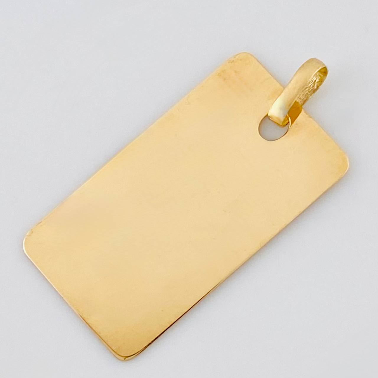 Dije Placa Rectangular 1.45 g / 2.7 cm Oro Amarillo 18K