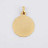 Dije Placa Circular 0.75 g / 2.1 cm Oro Amarillo 18K