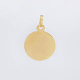 Dije Placa Circular 0.75 g / 2.1 cm Oro Amarillo 18K