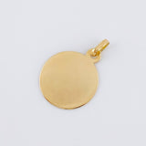 Dije Placa Circular 0.75 g / 2.1 cm Oro Amarillo 18K