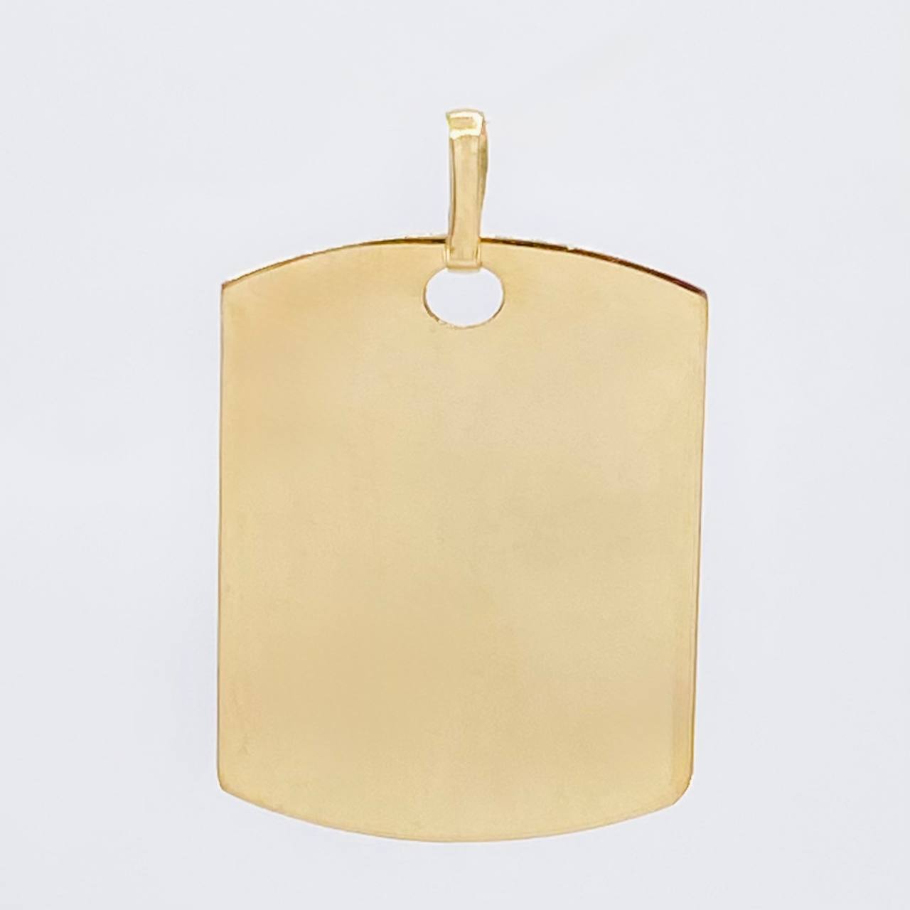 Dije Placa Rectangular Ovalada 1.85 g / 2.7 cm Oro Amarillo 18K