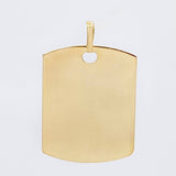Dije Placa Rectangular Ovalada 1.87 g / 2.7 cm Oro Amarillo 18K