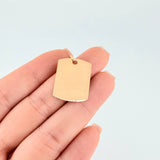 Dije Placa Rectangular Ovalada 1.87 g / 2.7 cm Oro Amarillo 18K
