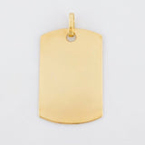 Dije Placa Rectangular Ovalada 1.45 g / 2.9 cm Oro Amarillo 18K