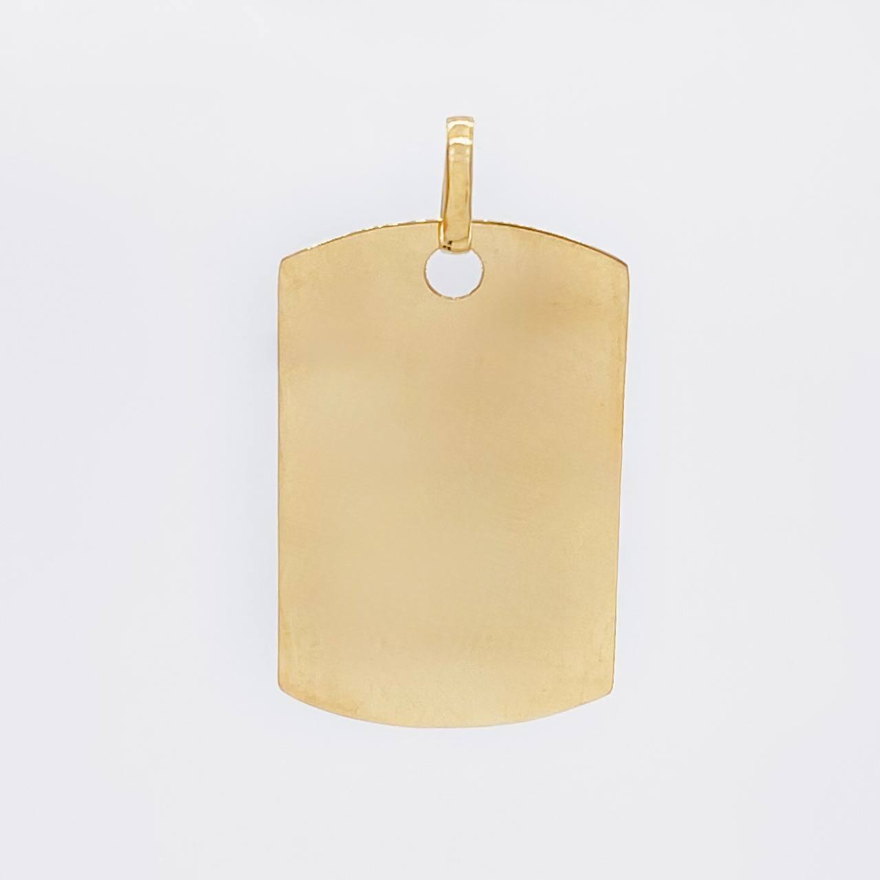 Dije Placa Rectangular Ovalada 1.5 g / 2.8 cm Oro Amarillo 18K