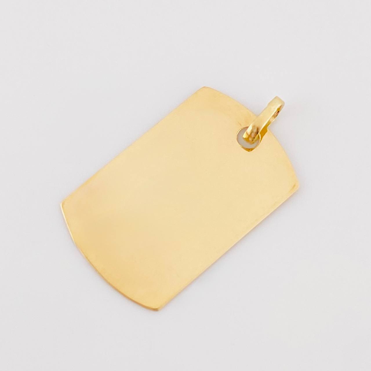 Dije Placa Rectangular Ovalada 1.45 g / 2.9 cm Oro Amarillo 18K