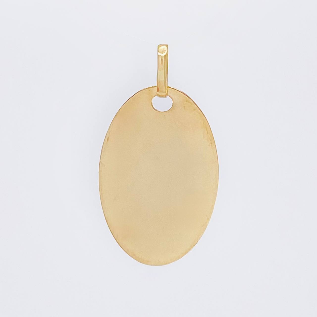 Dije Placa Ovalada 1.15 g / 2.6 cm Oro Amarillo 18K