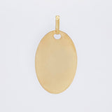 Dije Placa Ovalada 1.15 g / 2.6 cm Oro Amarillo 18K