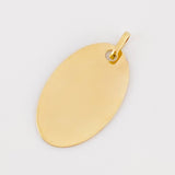 Dije Placa Ovalada 1.15 g / 2.6 cm Oro Amarillo 18K