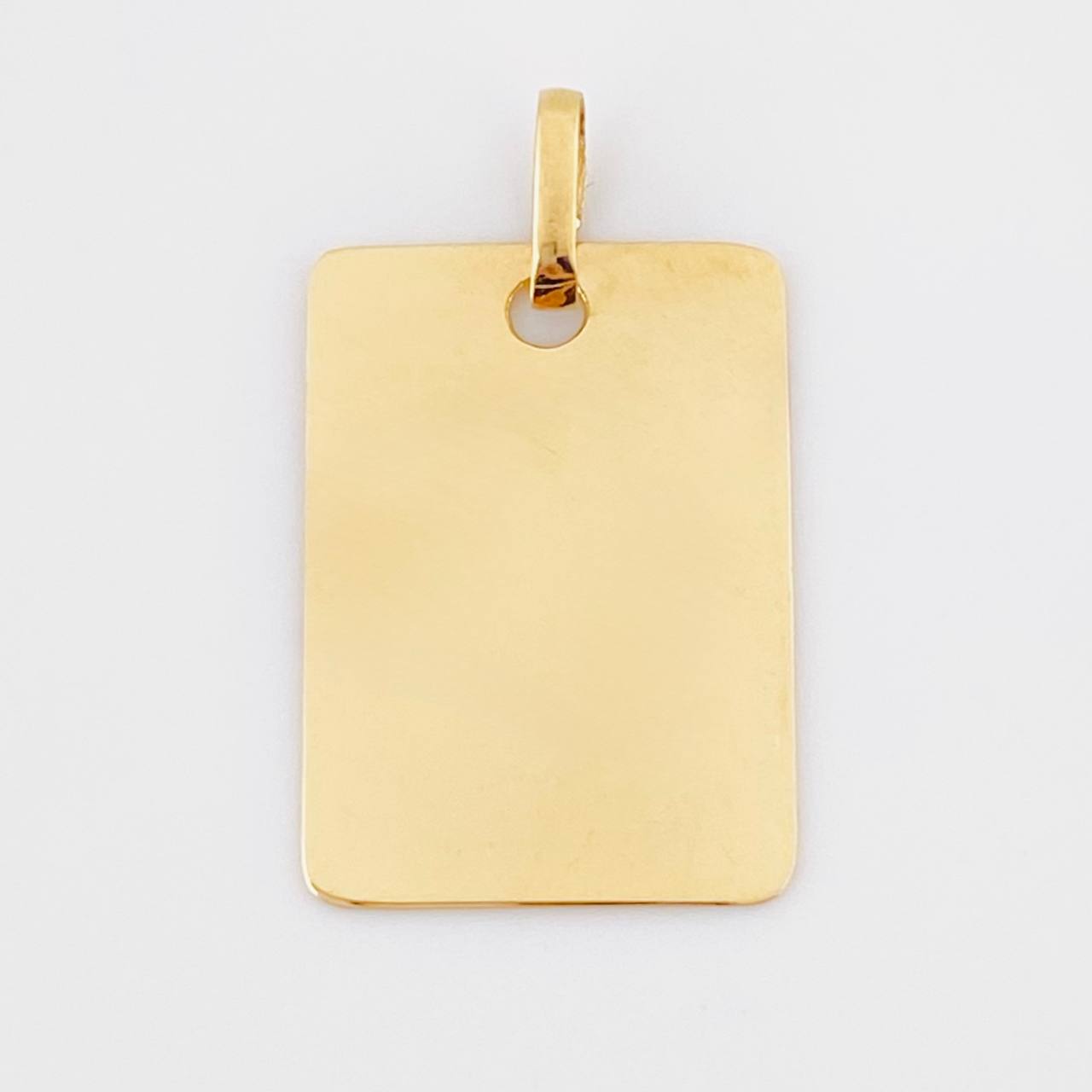 Dije Placa Rectangular 1.1 g / 2.4 cm Oro Amarillo 18K