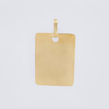 Dije Placa Rectangular 1.15 g / 2.4 cm Oro Amarillo 18K