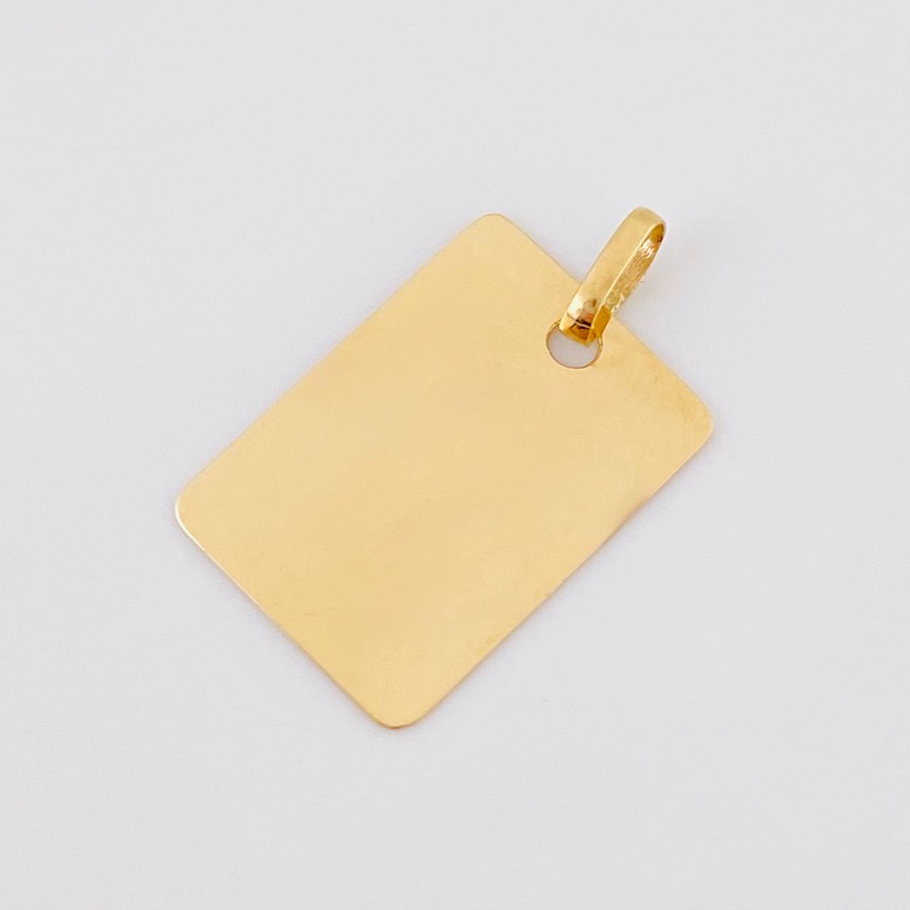 Dije Placa Rectangular 1.15 g / 2.3 cm Oro Amarillo 18K