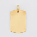 Dije Placa Rectangular Ovalada 0.8 g / 2.3 cm Oro Amarillo 18K