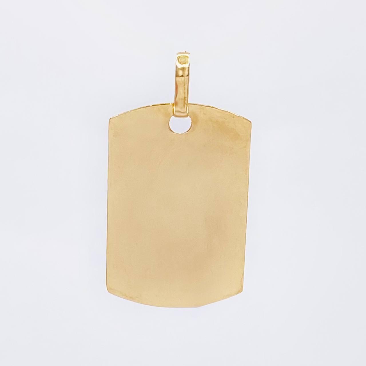 Dije Placa Rectangular Ovalada 1.05 g / 2.4 cm Oro Amarillo 18K