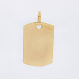 Dije Placa Rectangular Ovalada 1.05 g / 2.3 cm Oro Amarillo 18K