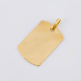 Dije Placa Rectangular Ovalada 1.05 g / 2.4 cm Oro Amarillo 18K