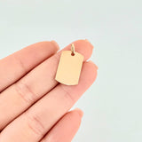 Dije Placa Rectangular Ovalada 1.1 g / 2.3 cm Oro Amarillo 18K