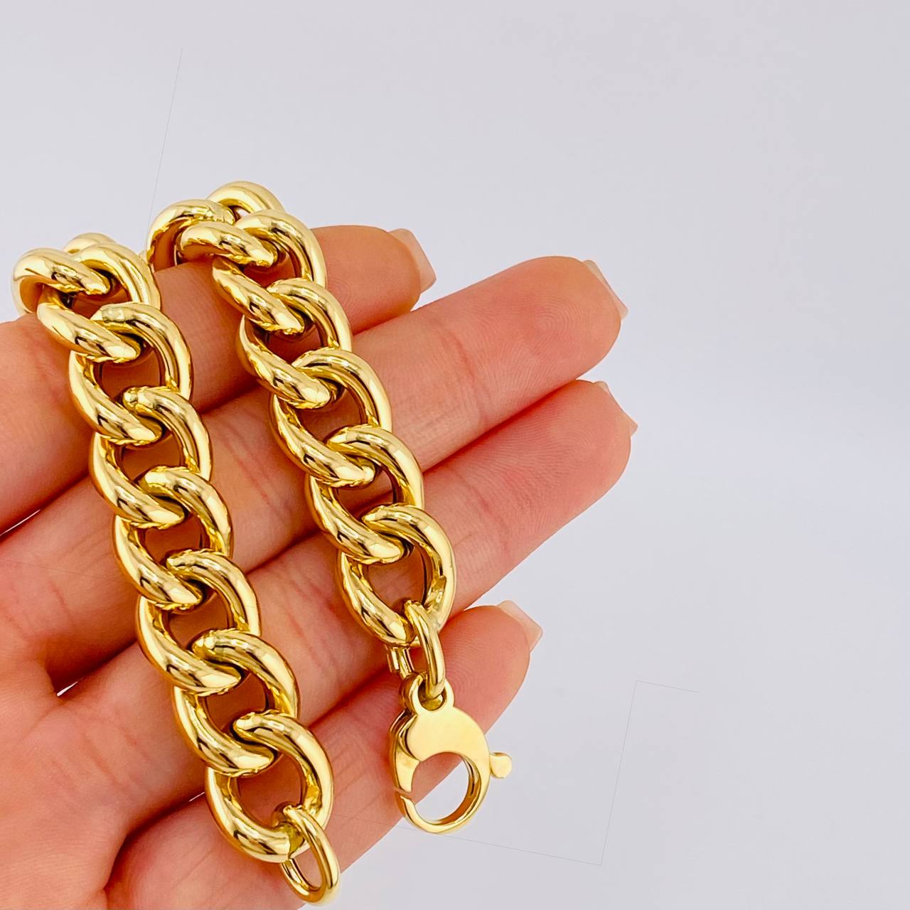 Pulso Cubano 18.85 g / 20.5 cm / 12.4 mm Oro Amarillo 18K