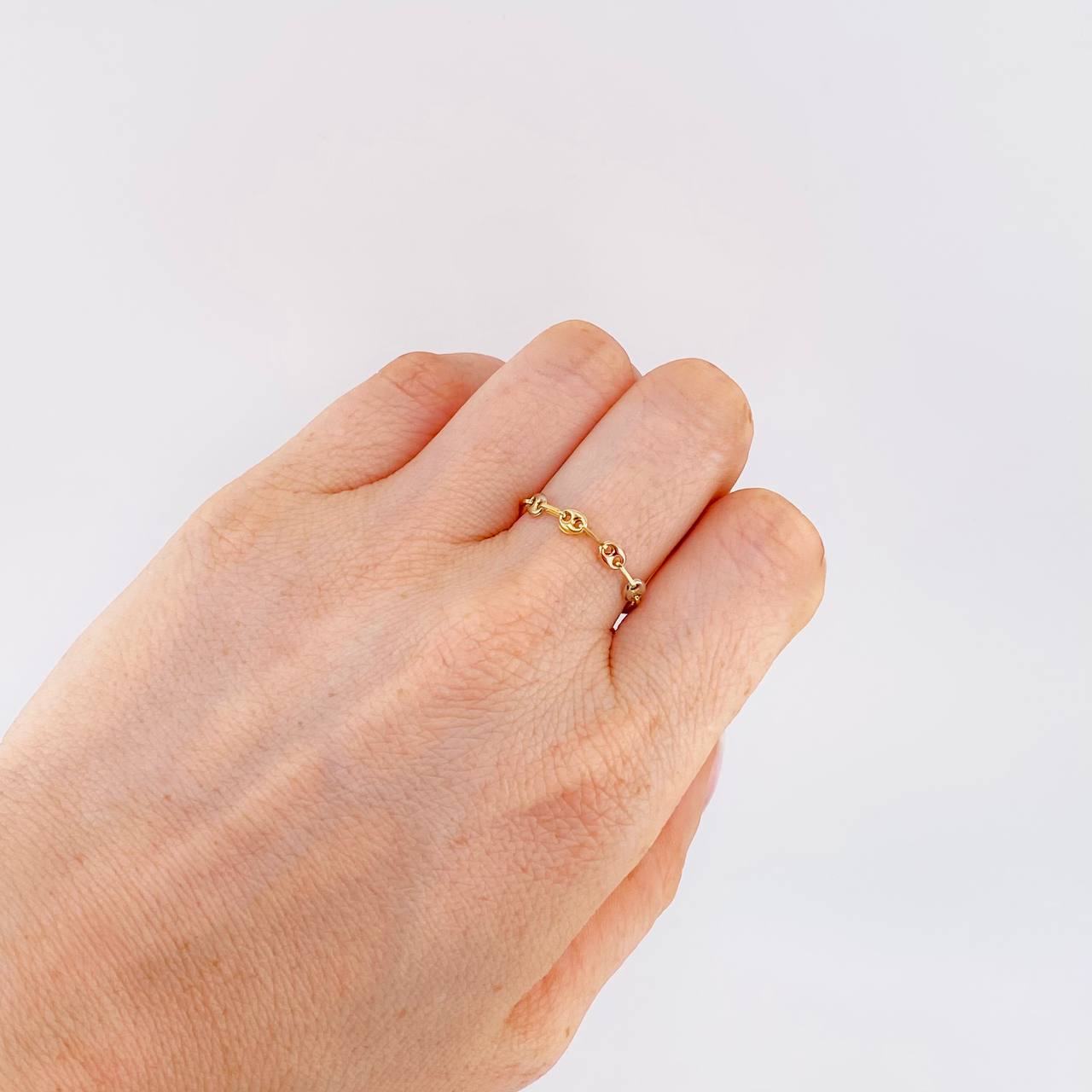 Anillo Anillo Gc 0.55 g / T8 - 7 3/4 Tres Oros 18K