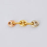 Herraje Retazo Gc 0.15 g / 1.7 cm Tres Oros 18K