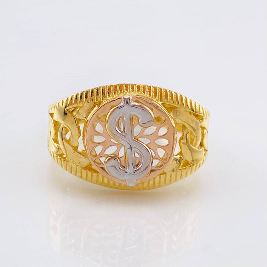 Anillo Dólar Cubano 7.75gr / T10 1/4 / Tres Oros 18K