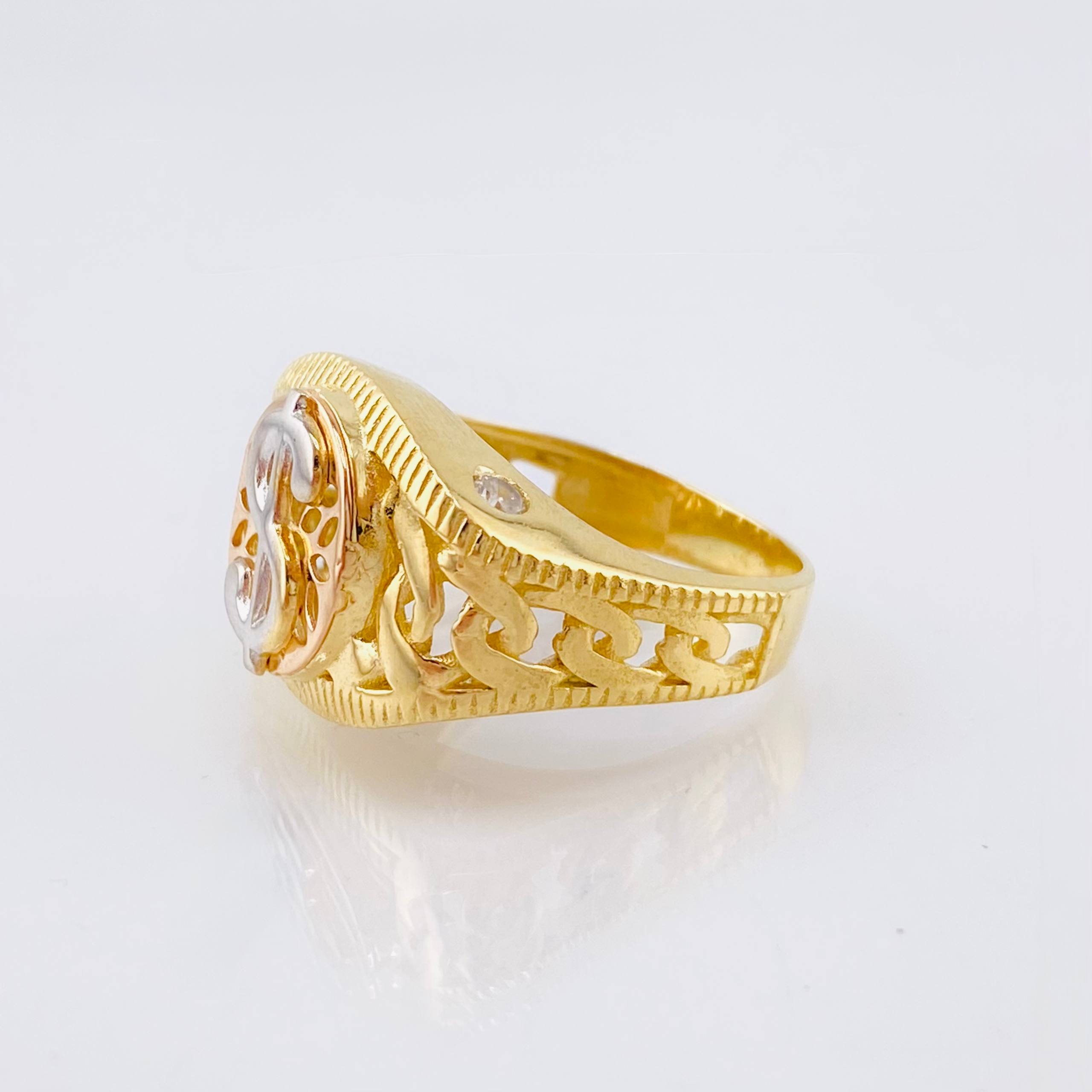 Anillo Dólar Cubano 7.75gr / T10 1/4 / Tres Oros 18K