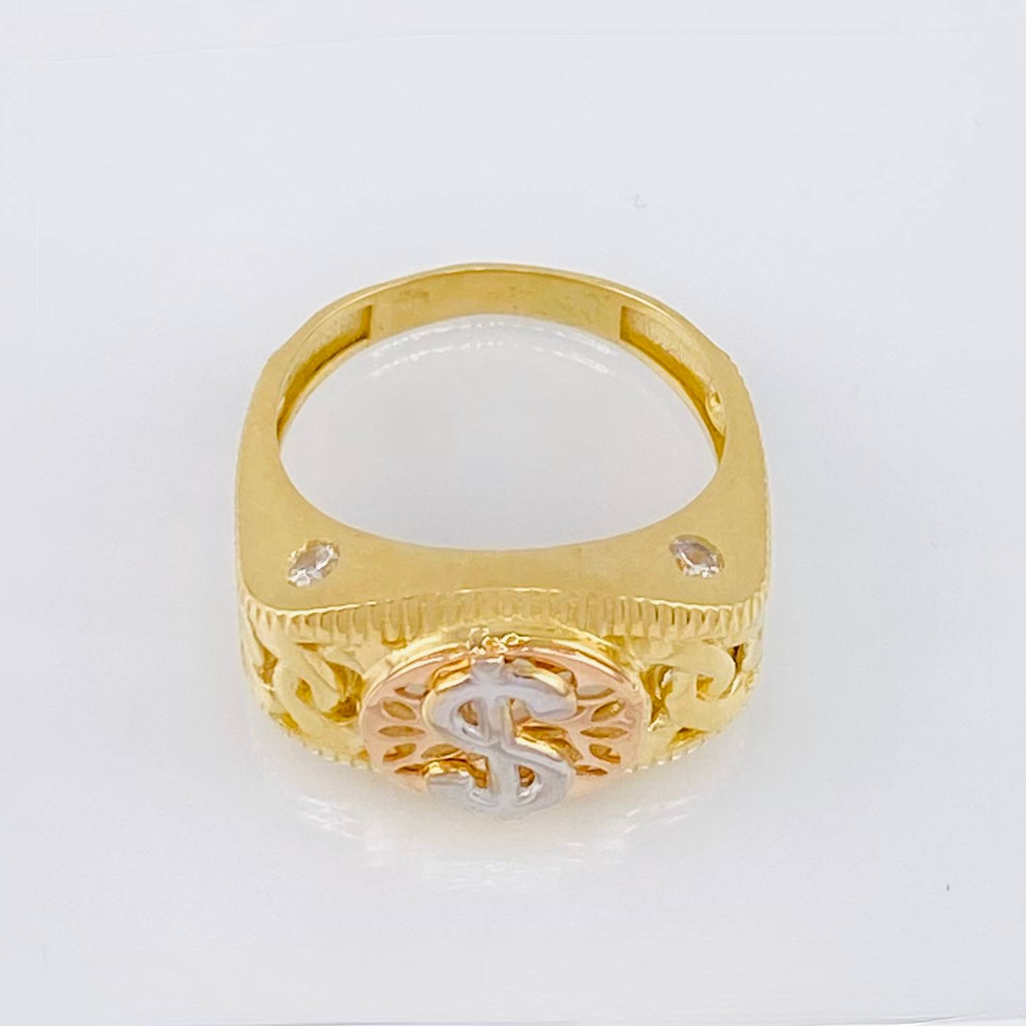 Anillo Dólar Cubano 7.75gr / T10 1/4 / Tres Oros 18K