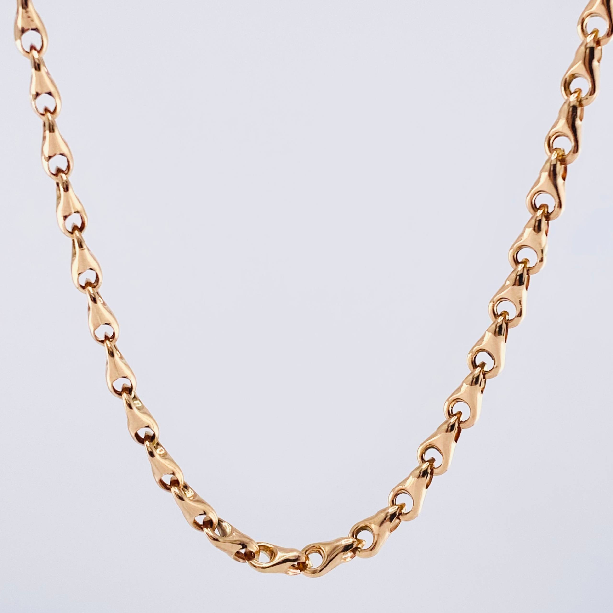 Cadena Rustica Espiga 9.6gr / 47.5cm / 4.9mm Oro Rosa 18K ©