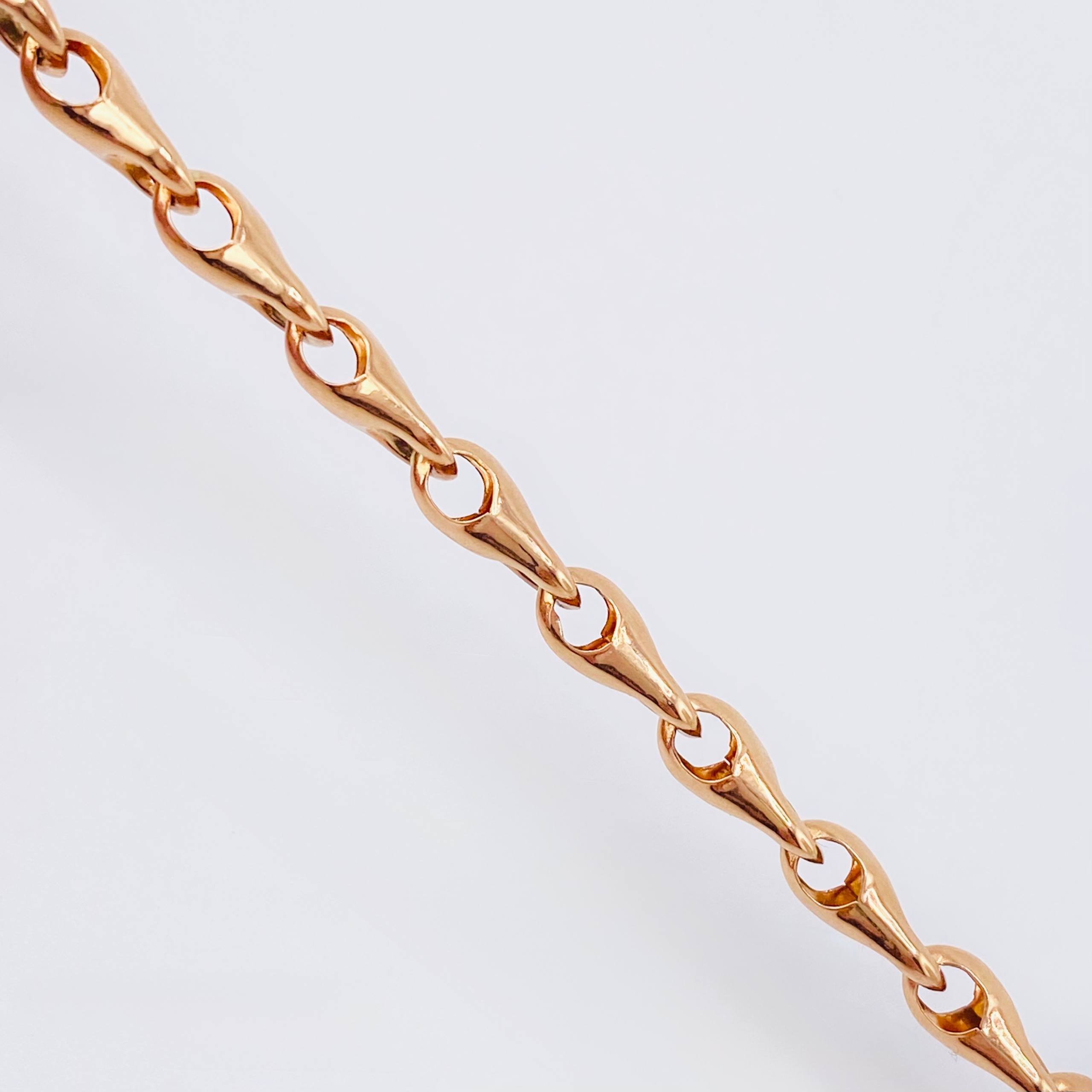 Cadena Rustica Espiga 9.6gr / 47.5cm / 4.9mm Oro Rosa 18K ©