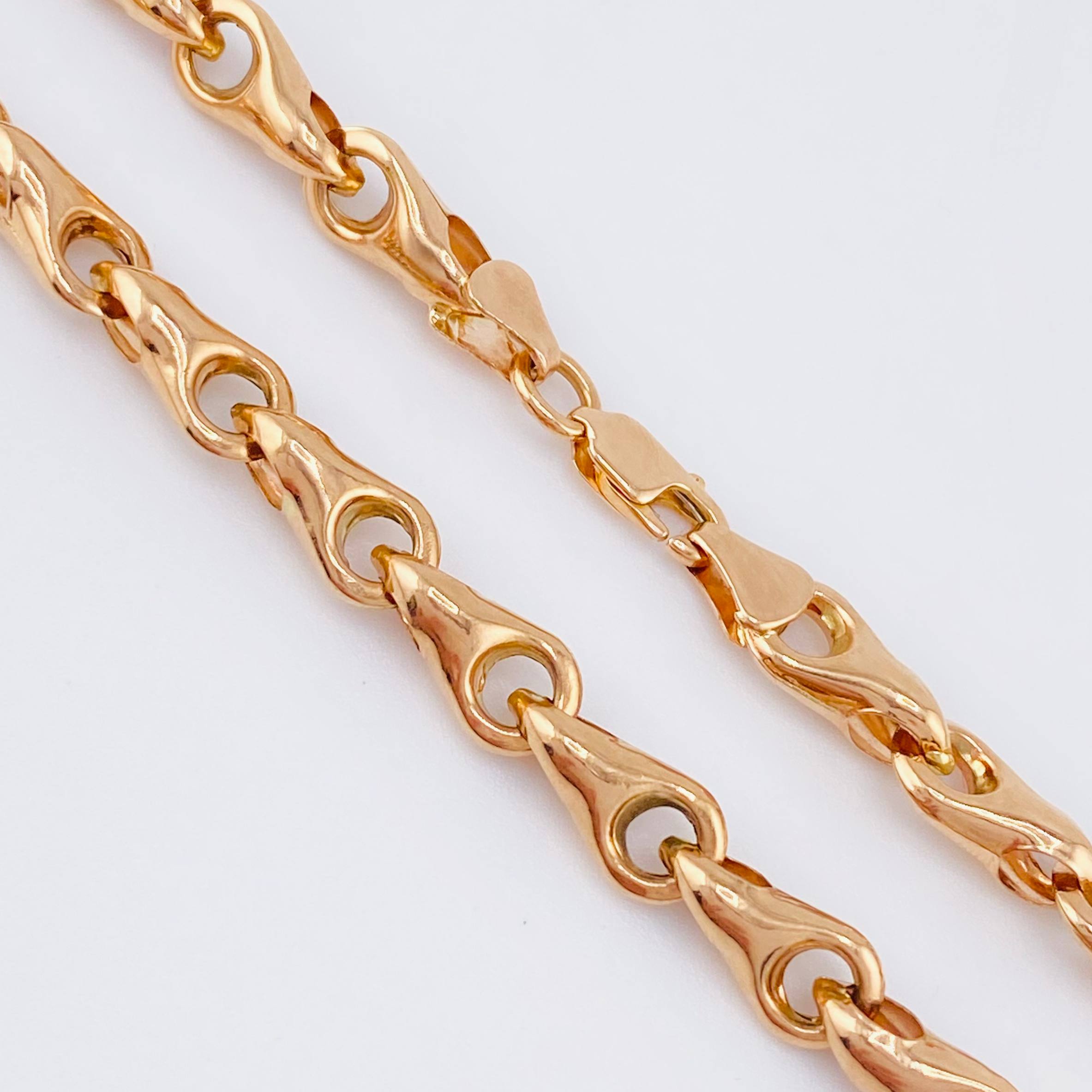 Cadena Rustica Espiga 9.6gr / 47.5cm / 4.9mm Oro Rosa 18K ©