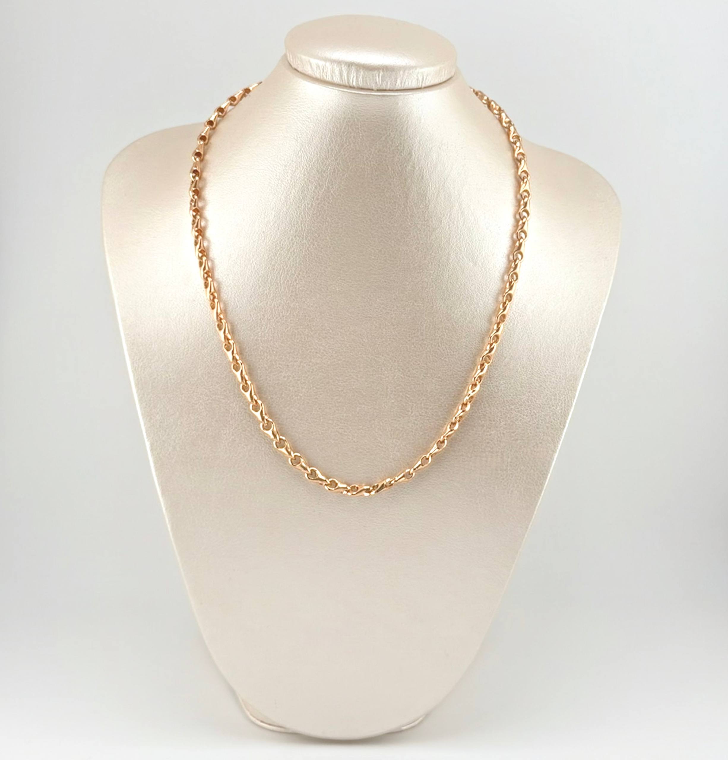 Cadena Rustica Espiga 9.6gr / 47.5cm / 4.9mm Oro Rosa 18K ©