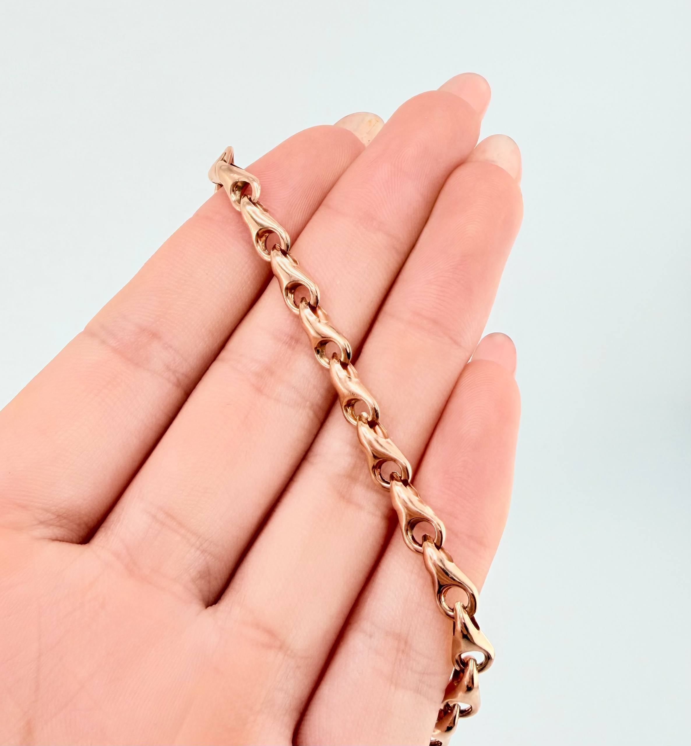 Cadena Rustica Espiga 9.6gr / 47.5cm / 4.9mm Oro Rosa 18K ©