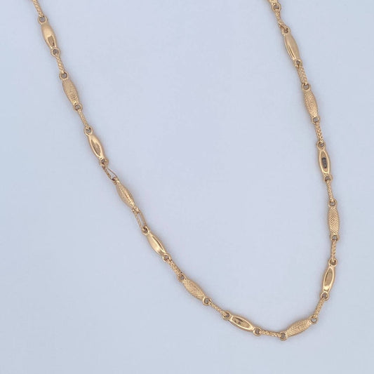 Cadena Rustica Capullo 8.65gr / 60.5cm / Oro 18K $