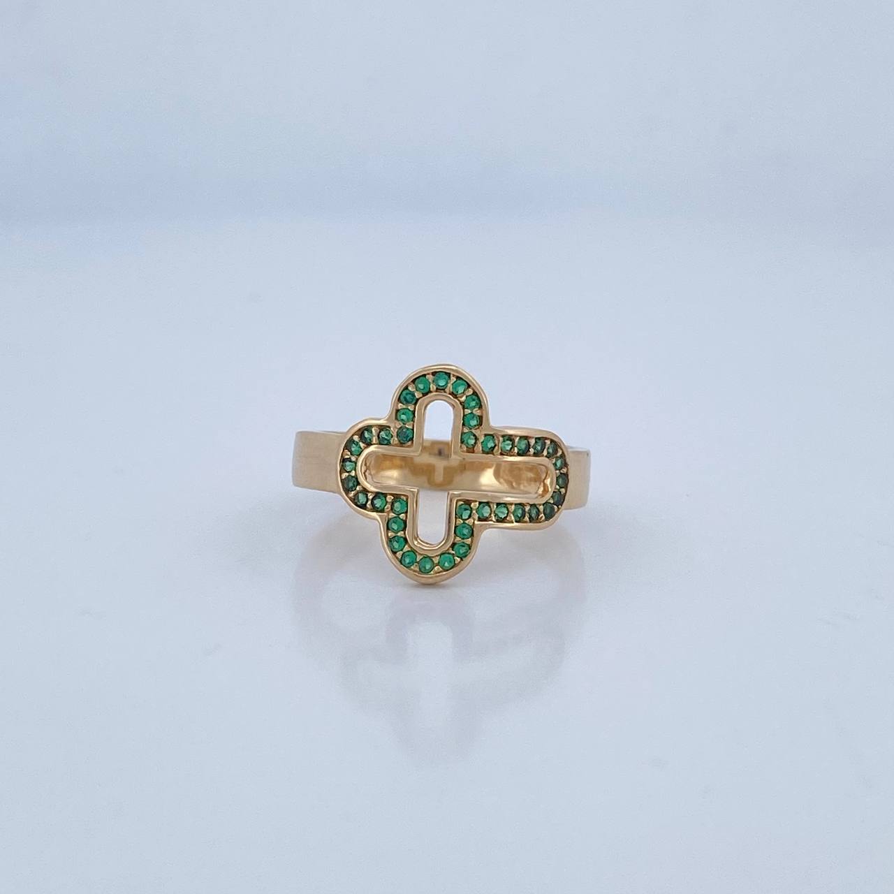 Anillo Silueta Cruz 3.25gr / T6 3/4 / Oro 18K &